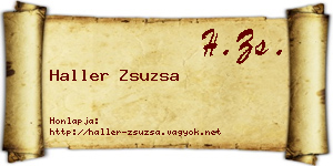 Haller Zsuzsa névjegykártya